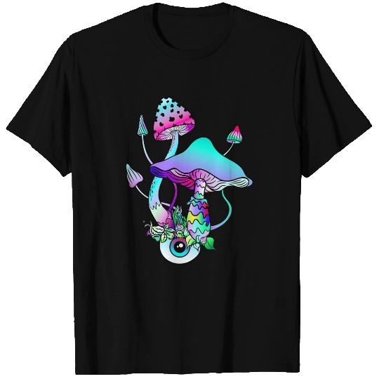 Mushroom Eye Art Goa Psy Trance T-Shirts
