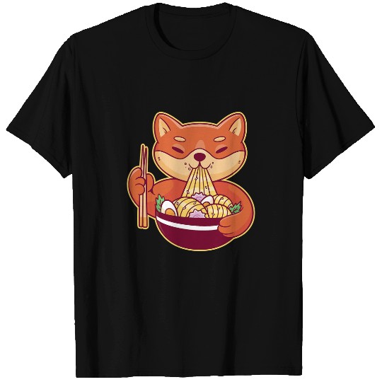Dog Shiba Inu VXL Funny Shiba Inu Uni Dog Japanese Food Ramen T-Shirts