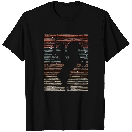 Retro Horse Riding Indigenous Indian Native American T-Shirts