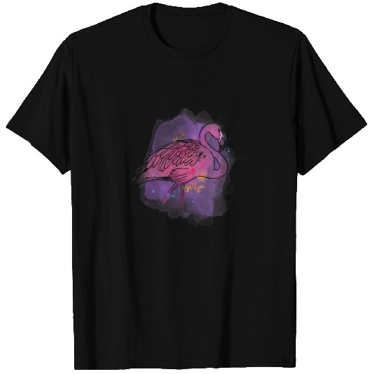 Womens Flamingo watercolor flamingo art T-Shirts