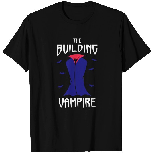 The Building Vampire Halloween Construction Worker T-Shirts