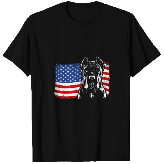 Proud Cane Corso American Flag patriotic dog T-Shirts