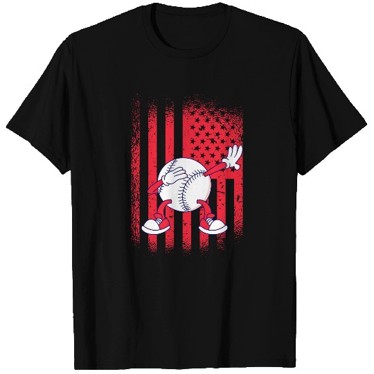 vintages patriotic USA American Flag Baseball 4th of July 1 T-Shirts