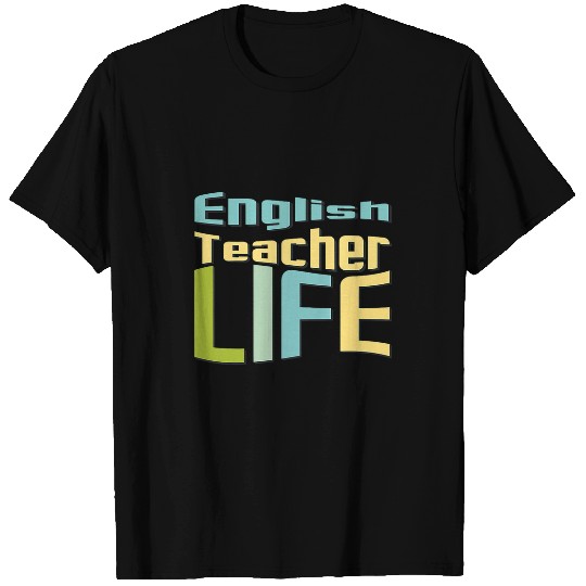 Womens Cute Back to School English Teacher Life T-Shirts