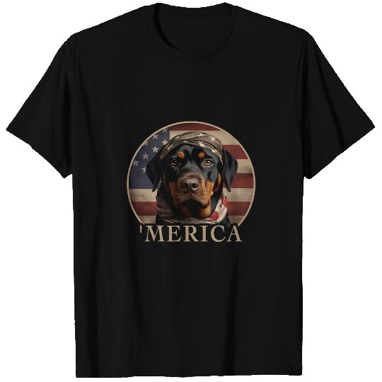 Rottie Dog Mom Dad Merica Rottweiler T-Shirts