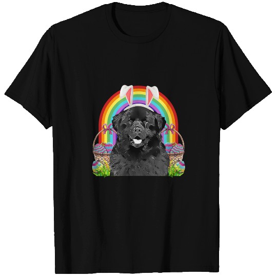 Newfoundland Dog Easter Bunny Egg Hunt T-Shirts