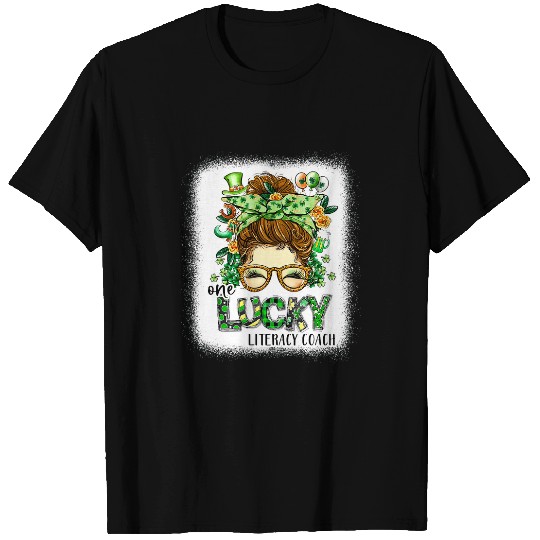 One Lucky Literacy Coachs Bleached St Patricks Day Women T-Shirts