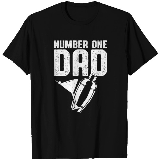Number One Dad Men Intoxicologist Cocktail Lover Bartender T-Shirts