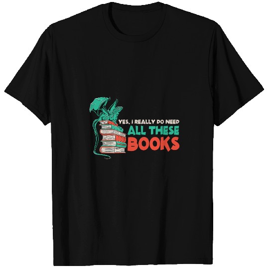 Reading Dragon For Librarian Reader Bookworm T-Shirts