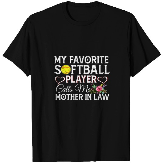 Womens My Favorite Baseball Player Calls Me Mother In Law bests Ever T-Shirts