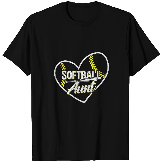 Softball Aunt Women Softball Love Softball Player T-Shirts
