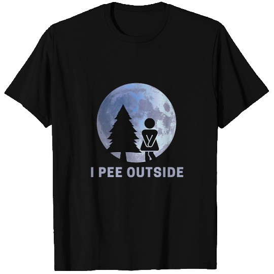 Womens I Pee Outside I Love Peeing Outside Funny Camping T-Shirts