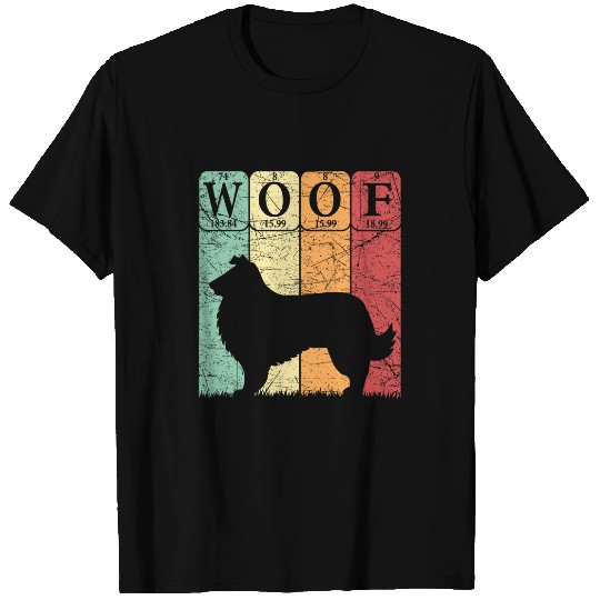 Rough Collie Periodic Table Elements Rough Collie Dog Lover T-Shirts