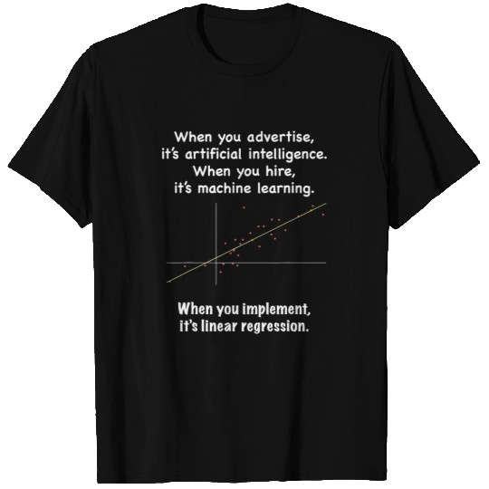When You Implement Its Linear Regression Data Startup T-Shirts