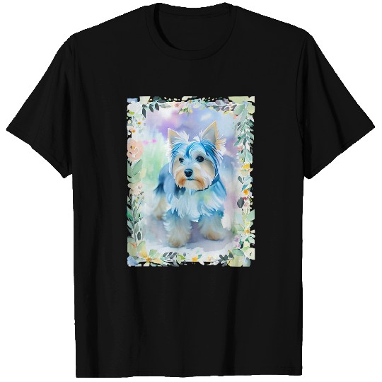 Yorkshire Terrier Animal Nature Flowers 2 Colorful Gift T-Shirts