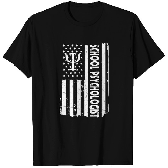 American School Psychologist Student Support USA T-Shirts