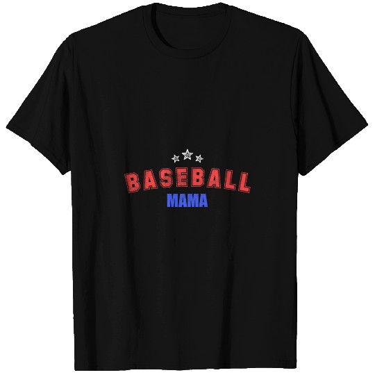 Woman Baseball Mama Cute Simple Text Baseball T-Shirts
