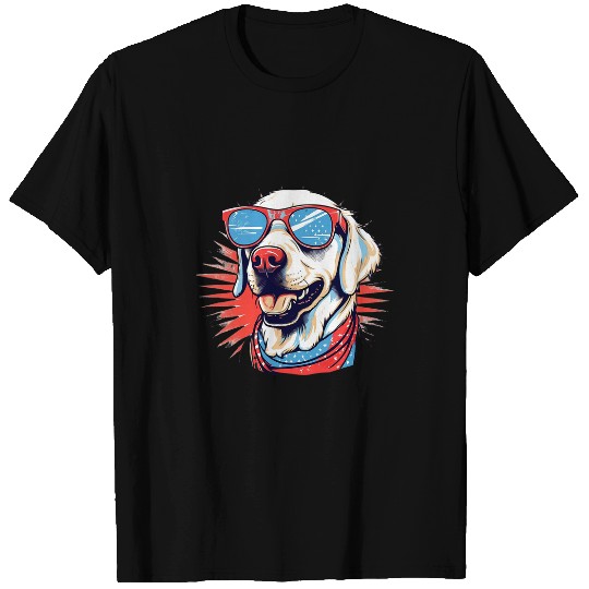 Yellow Lab 4th of July Design Patriotic Pup Labrador Pride T-Shirts