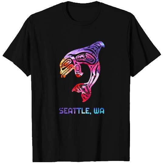 Seattle Washington Native American Indian Orca Killer Whale T-Shirts