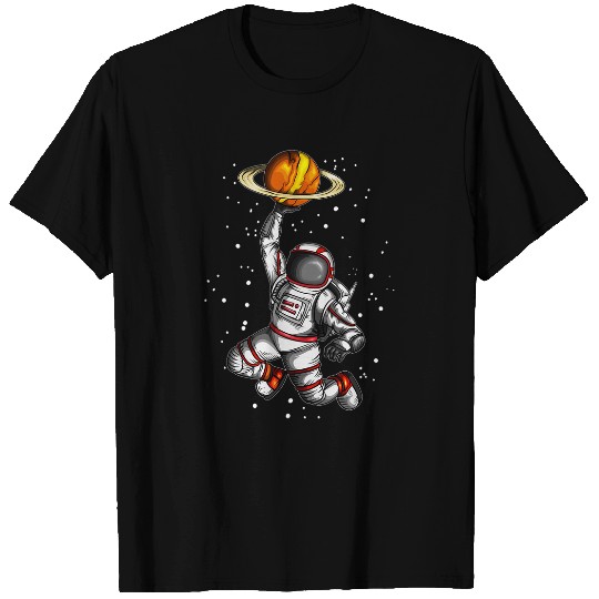 Moon Planet Spacesuit Astronaut Rough Rider Jumps In Space T-Shirts