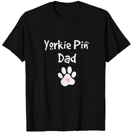 Yorkie Pin Dad Miniature Pinscher Yorkie Terrier Mix Breed T-Shirts