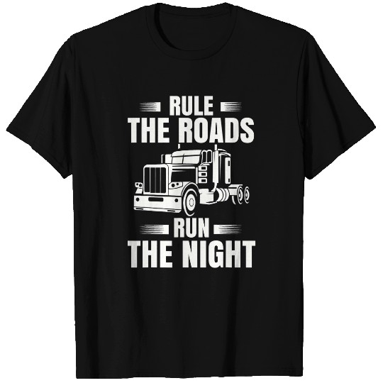 Truck Driver Design For Men SemiTrailer Truckin Dad Big Rig T-Shirts