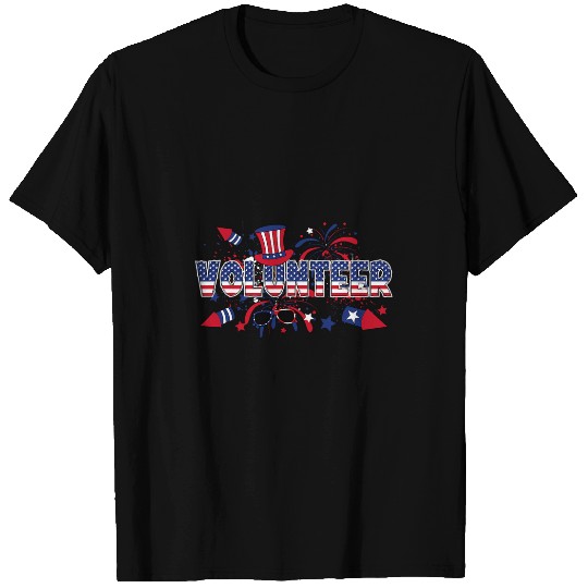4th Of July Volunteer American Flag Voluntary Worker T-Shirts