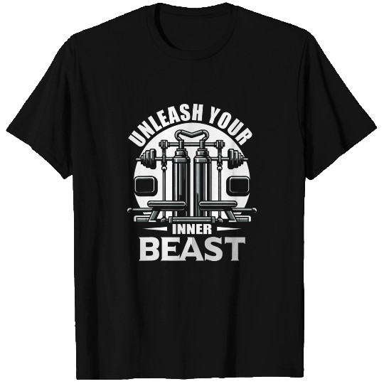 Online Fitness Coaching Unleash Your Inner Beast Design T-Shirts