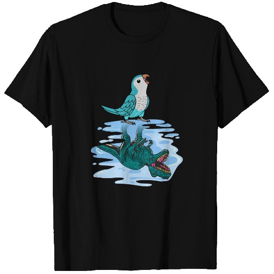Parrot 2T Rexs Reflection I Blue Monk Parakeet Quaker T-Shirts