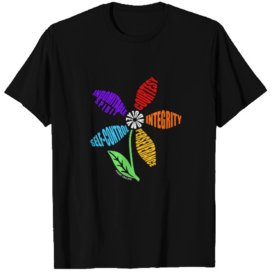 5 Tenets of Taekwondo Rainbow Pride TKD Flower T-Shirts