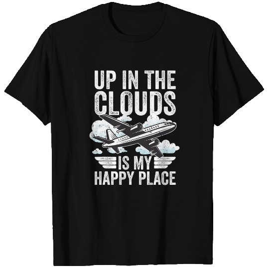 Retro Plane Flying Commercial Pilot Quote Airline Pilot 1 T-Shirts
