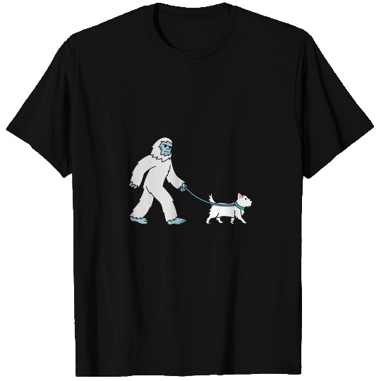 yetis Walking Westie Cryptozoology Dog T-Shirts