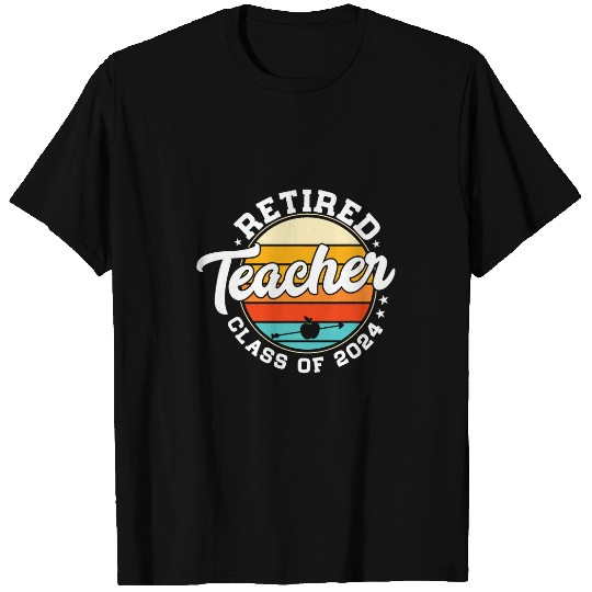 Retired Teacher Class Of 2024 Teacher Retirement Vintage T-Shirts