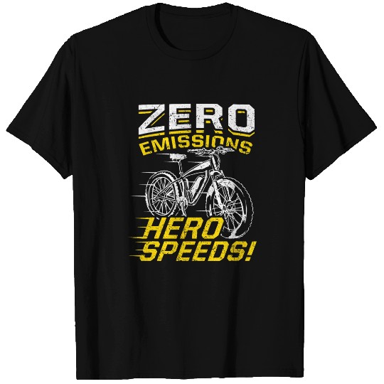 Zero Emission Hero Speeds EBike Electric Cycling 1 T-Shirts