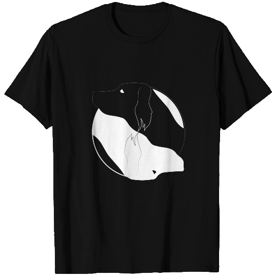 Yin Yang English Setter Funny Dog Symbol Meditation Zen T-Shirts