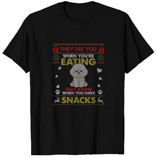 You Have Snacks Funny Maltese Dog Pet Ugly Christmas Sweater T-Shirts