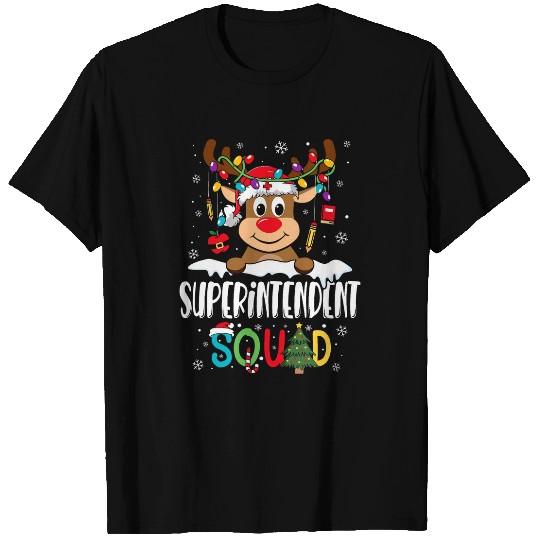 Superintendent Squad Funny Reindeer Supervisor Christmas T-Shirts
