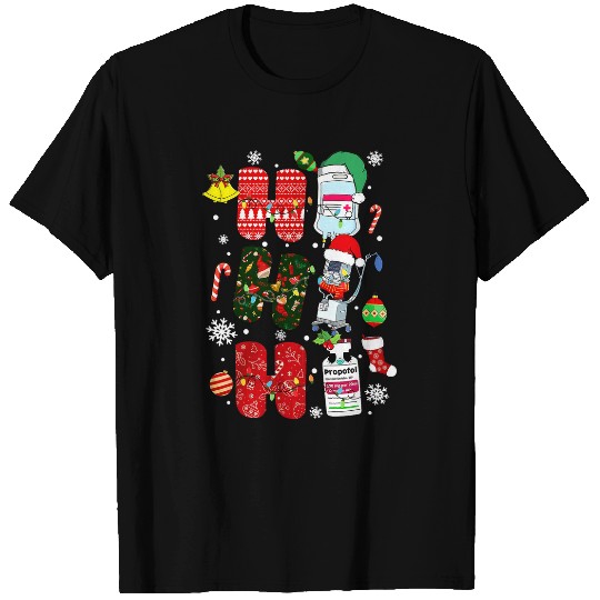 Ho Ho Ho ICU nurses Propofol Intensive Care Unit Christmas T-Shirts