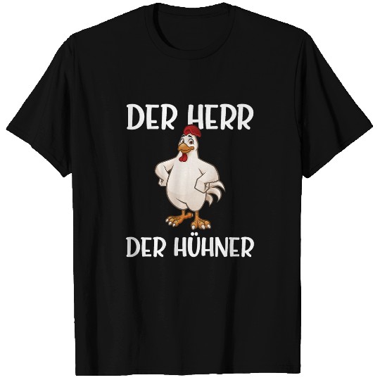 Mens Backprint The Lord of Chickens Farm Sayings Farmer Chicks T-Shirts