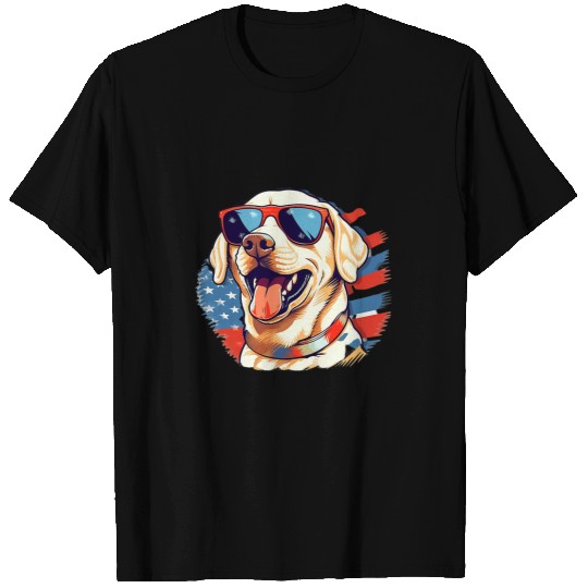 Yellow Lab 4th of July Design Patriotic Pup Labrador Pride 1 T-Shirts