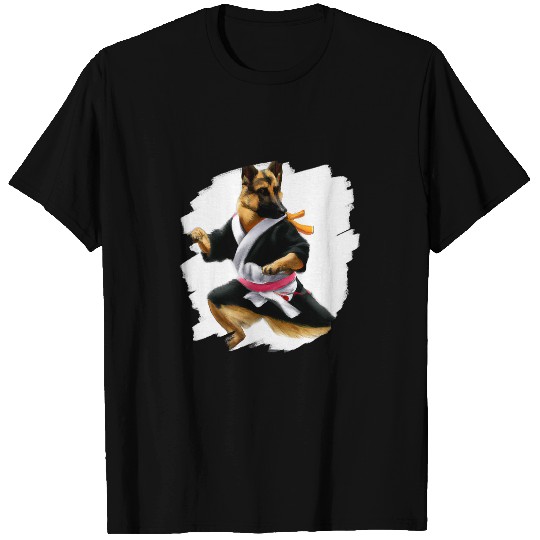 German Shepherd Karate Kick Black Belt Martial Arts Dog 2 T-Shirts