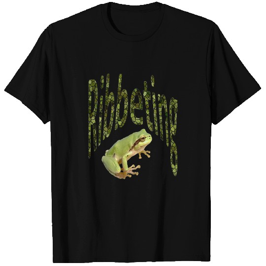 Ribbeting Text Pattern With Tree Frog Photograph T-Shirts