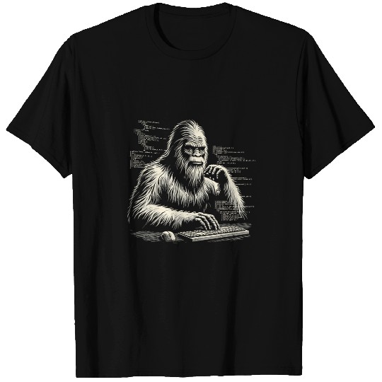 bigfoots Coding Sasquatch Programmer Software Developer Coder T-Shirts