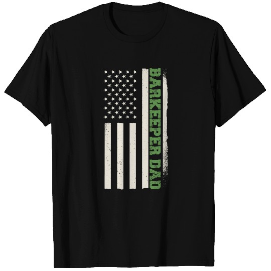 Patriotic Bartender Barman Bartending Barkeeper Dad T-Shirts