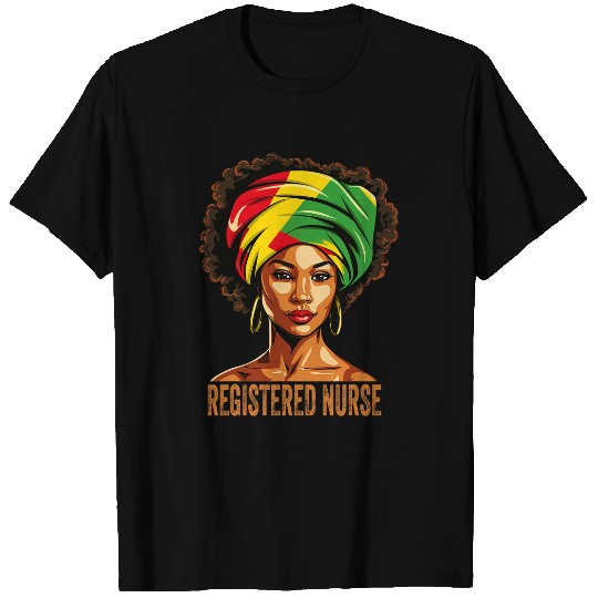 Registered nurses Afro African American Black History Month T-Shirts