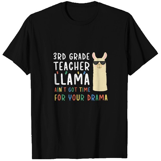 3rd Grade Teacher Llama Third Grade Teacher T-Shirts