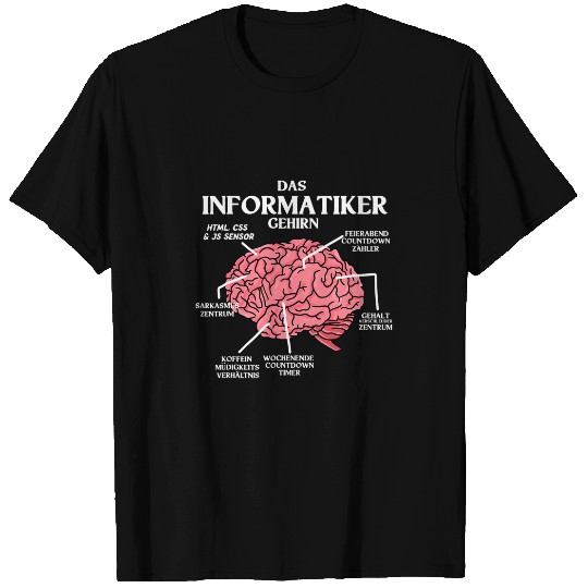 The computer scientist brain for programmers coders and nerds T-Shirts