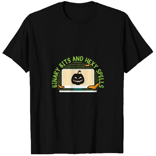 Binary Bats and Hexy Spells Spooky Programmer Halloween 1 T-Shirts