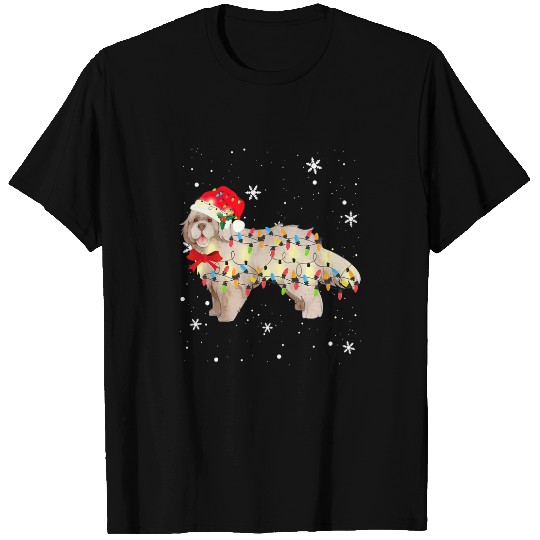 newfoundland dog christmas light xmass mom dad s T-Shirts