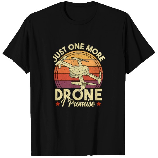 Retro Sunset Funny Drone Pilot Quadcopter Drone Lover T-Shirts